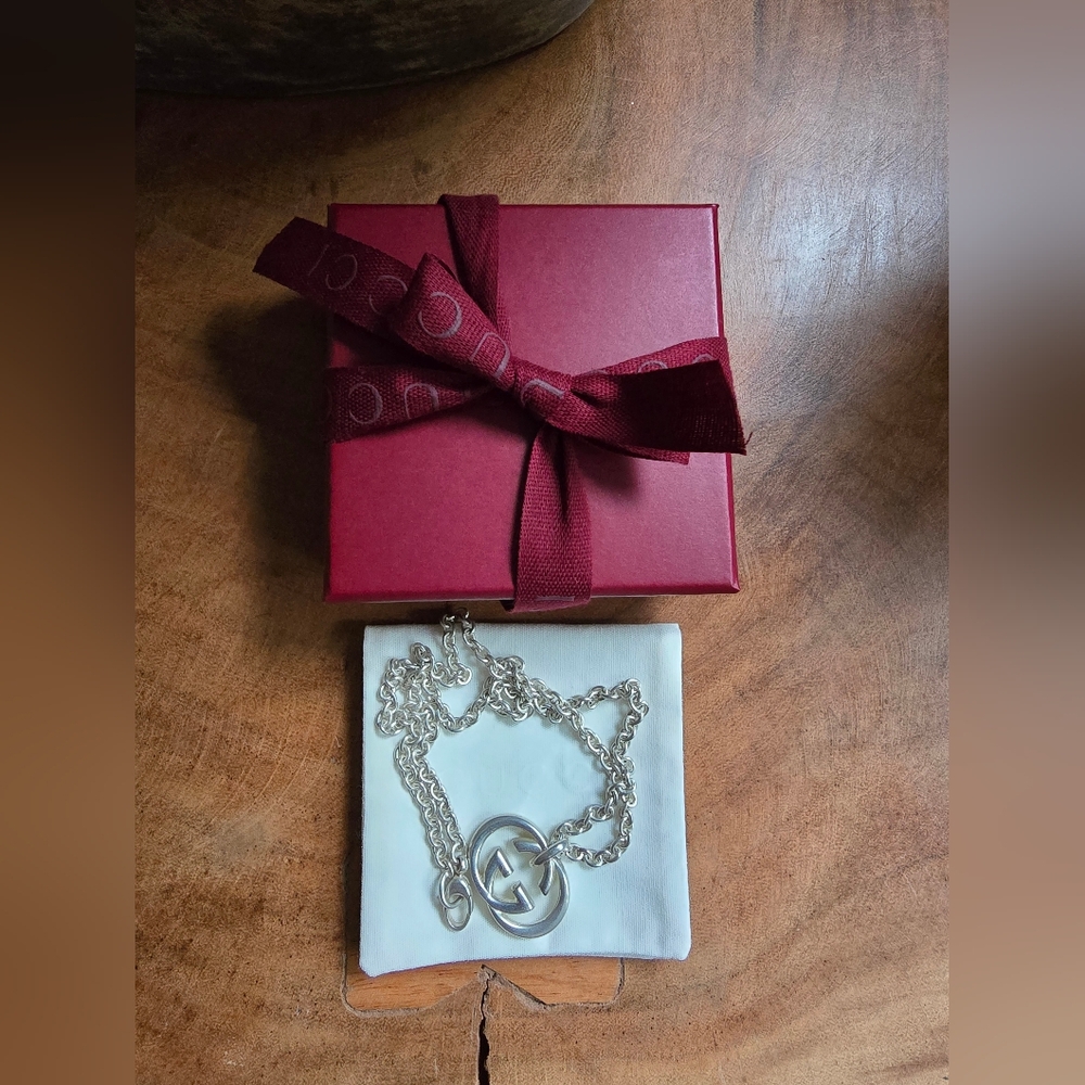 Authentic Gucci Interlocking Double Face Gg Sterl… - image 4